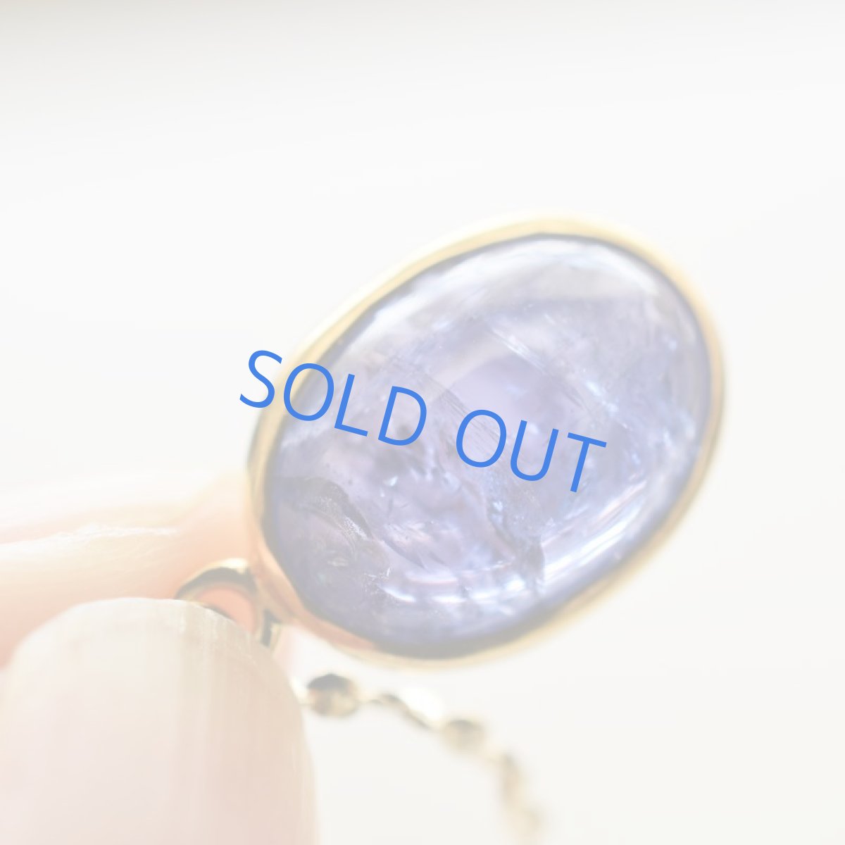 画像2: 【1点もの・オーバルB】AAA　タンザナイト　カボション　ペンダント　約50cm　サージカルネックレス (2)