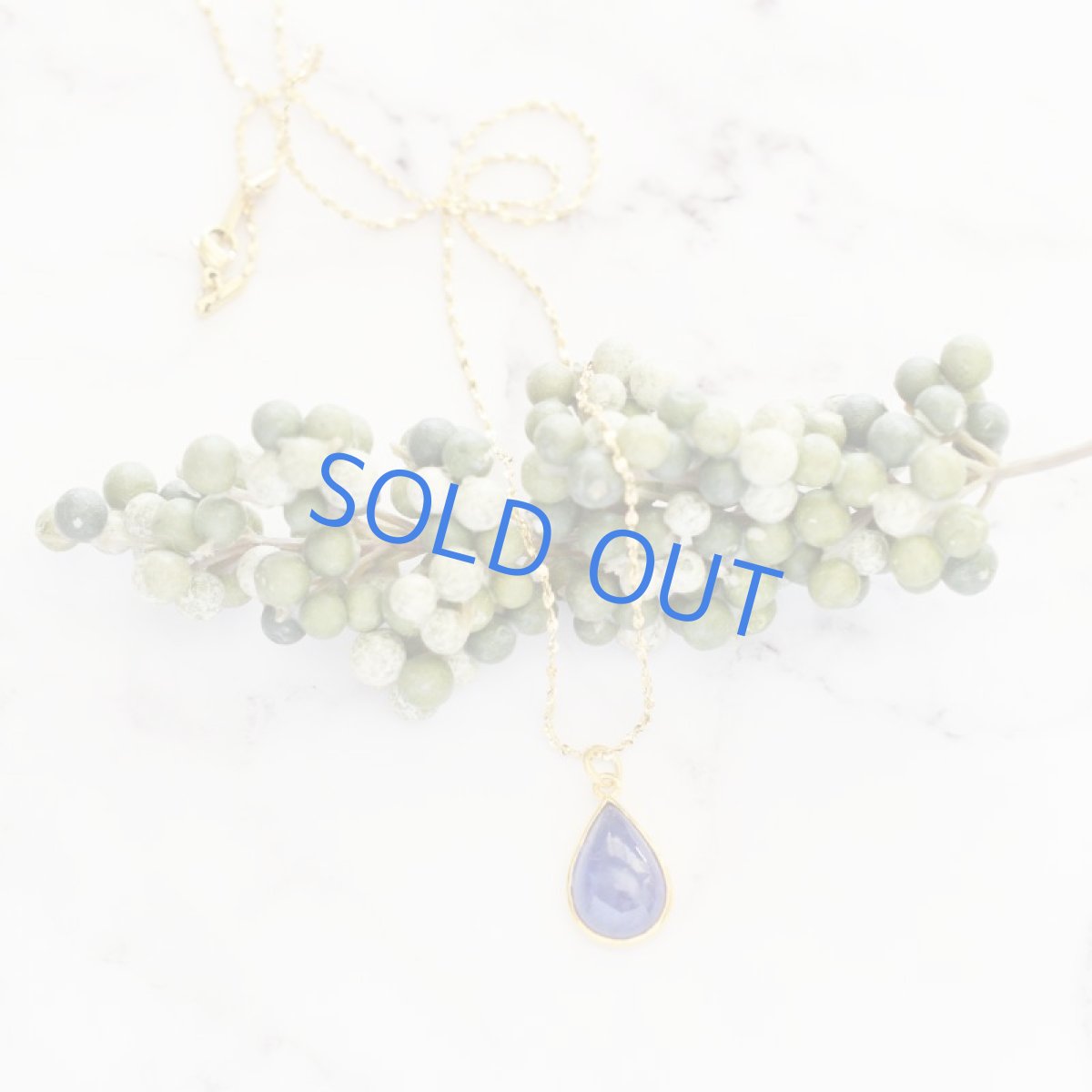 画像2: 【1点もの・ティアA】AAA タンザナイト カボション ペンダント 約50cm サージカルネックレス (2)