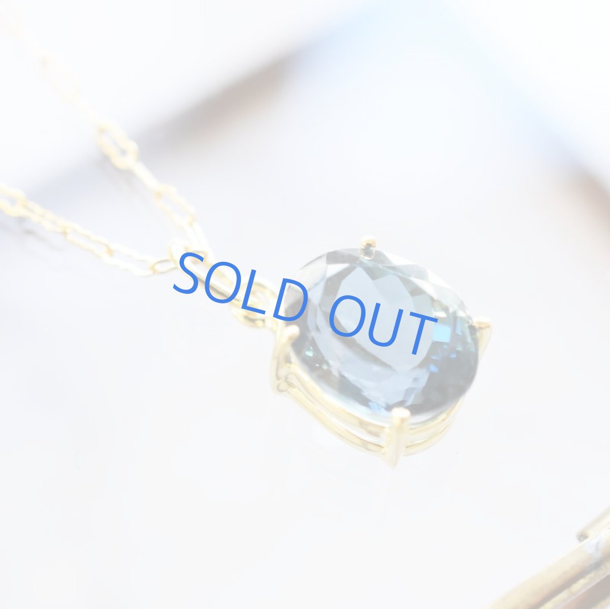 画像4: 【1点もの・オーバルC】宝石用ルース ロンドンブルートパーズ 約50cm 14KGFネックレス (4)