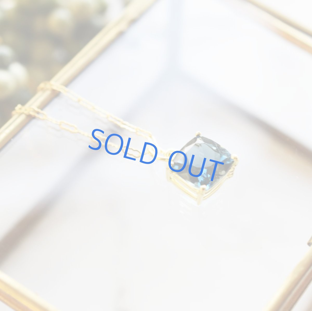 画像4: 【1点もの・スクエアD】宝石用ルース ロンドンブルートパーズ 約50cm 14KGFネックレス (4)