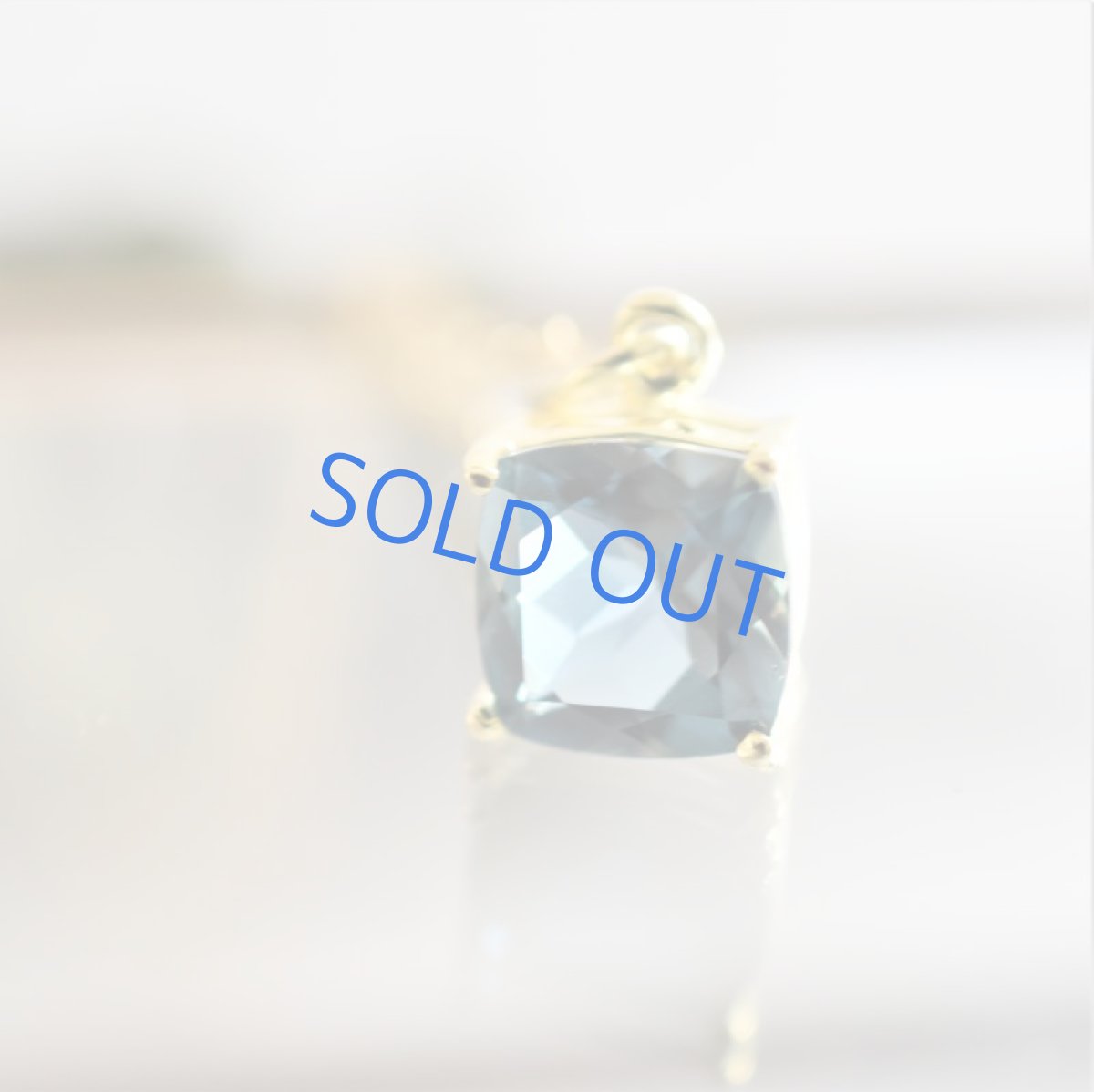 画像2: 【1点もの・スクエアD】宝石用ルース ロンドンブルートパーズ 約50cm 14KGFネックレス (2)