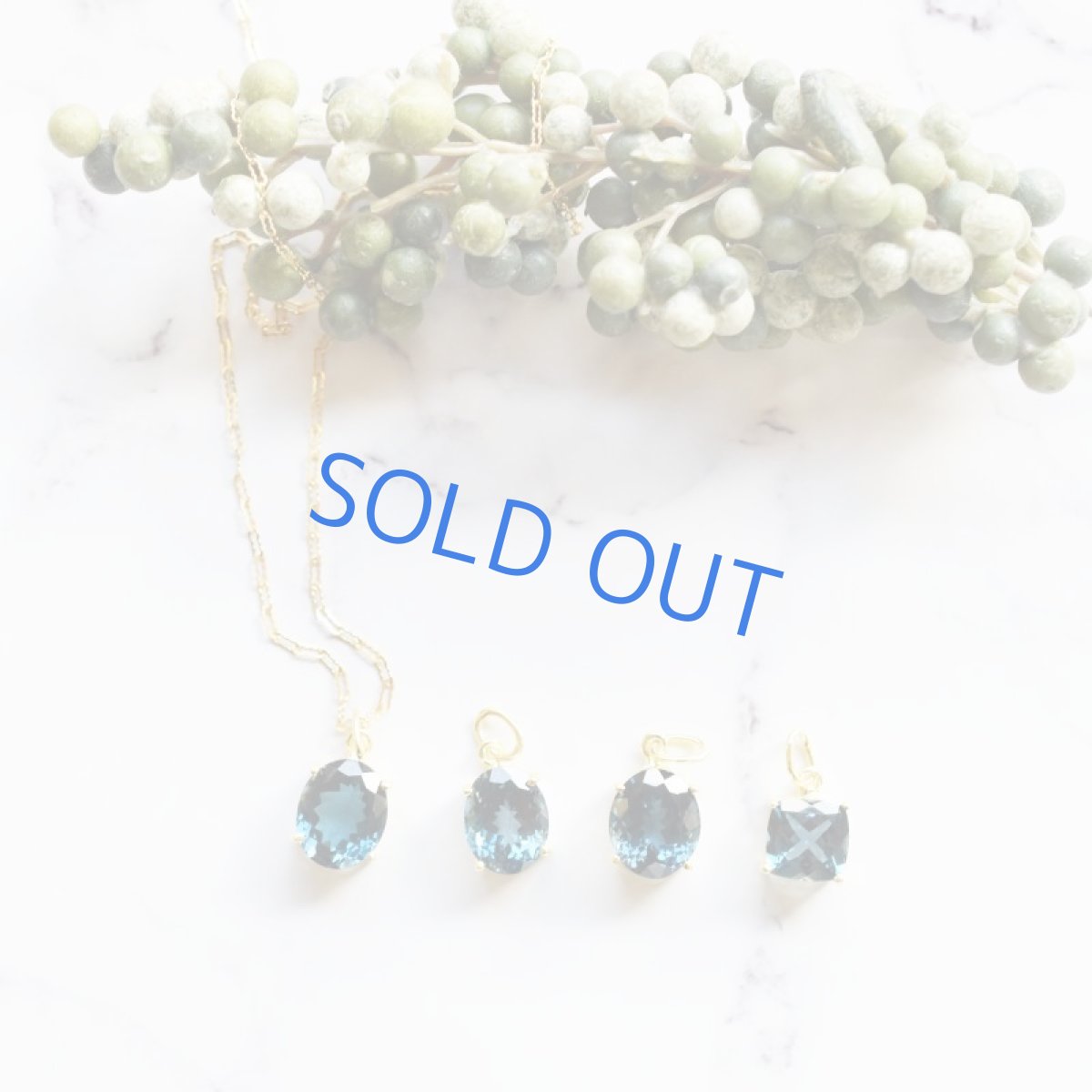 画像9: 【1点もの・ティアE】宝石用ルース ロンドンブルートパーズ 約50cm 14KGFネックレス (9)