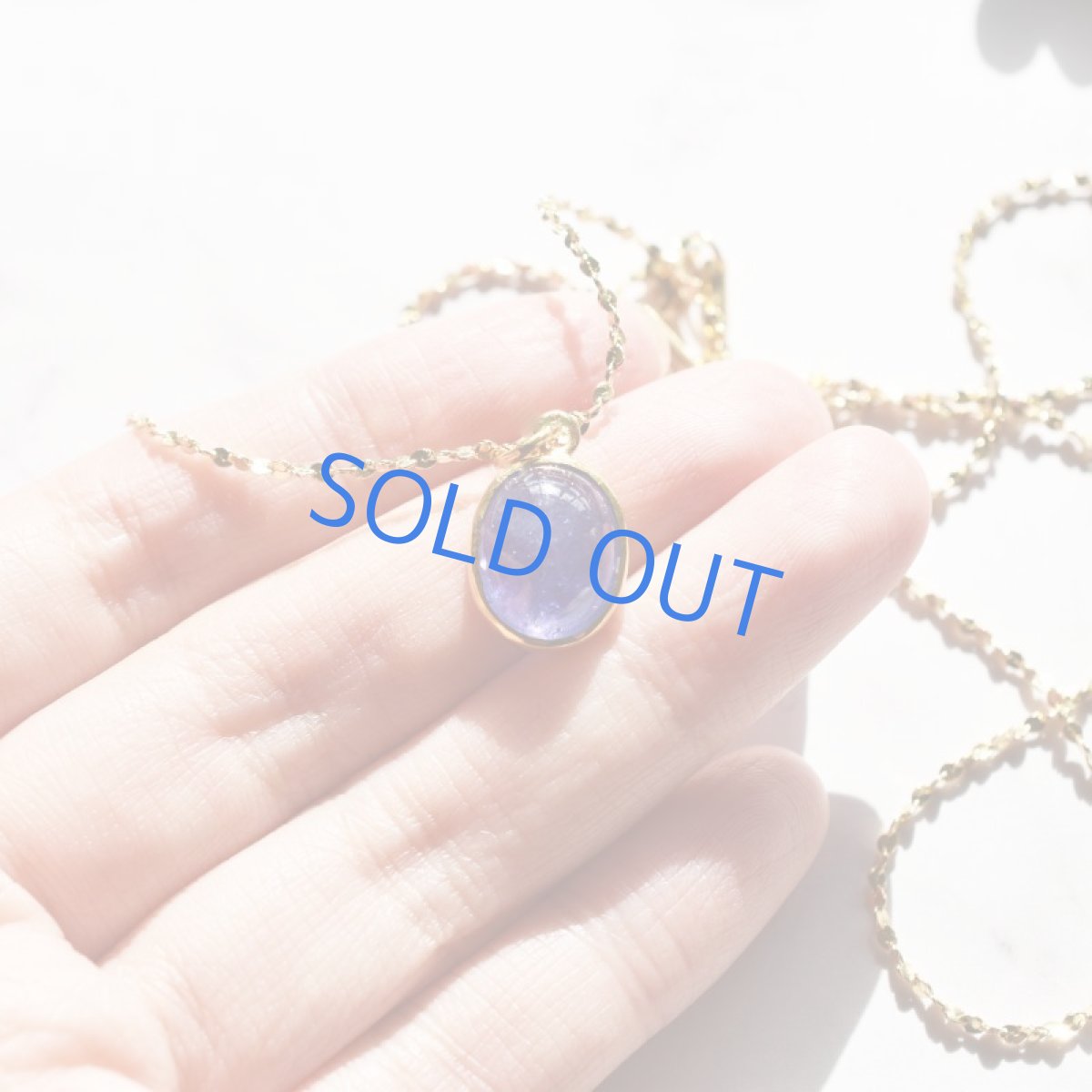 画像6: 【1点もの・オーバルC】AAA　タンザナイト　カボション　ペンダント　約50cm　サージカルネックレス (6)