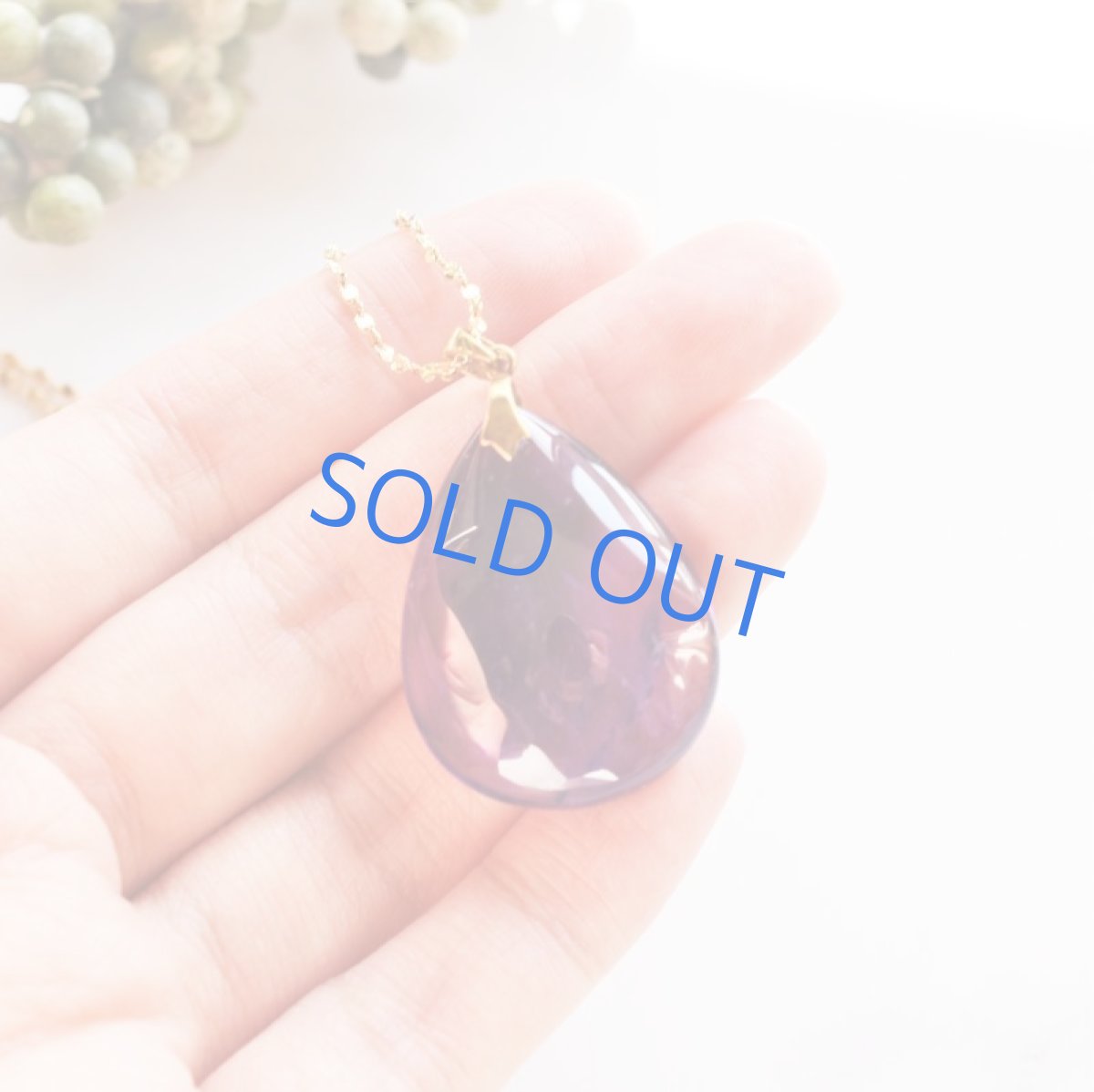 画像5: 【1点もの・ペアカボションA】超大粒 アメジスト ペンダント 約60cm サージカルネックレス (5)