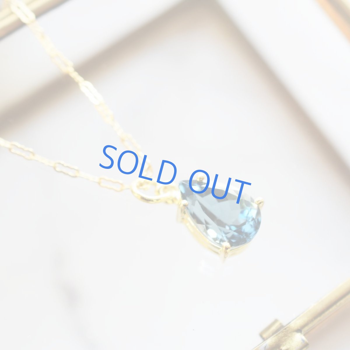 画像3: 【1点もの・ティアE】宝石用ルース ロンドンブルートパーズ 約50cm 14KGFネックレス (3)