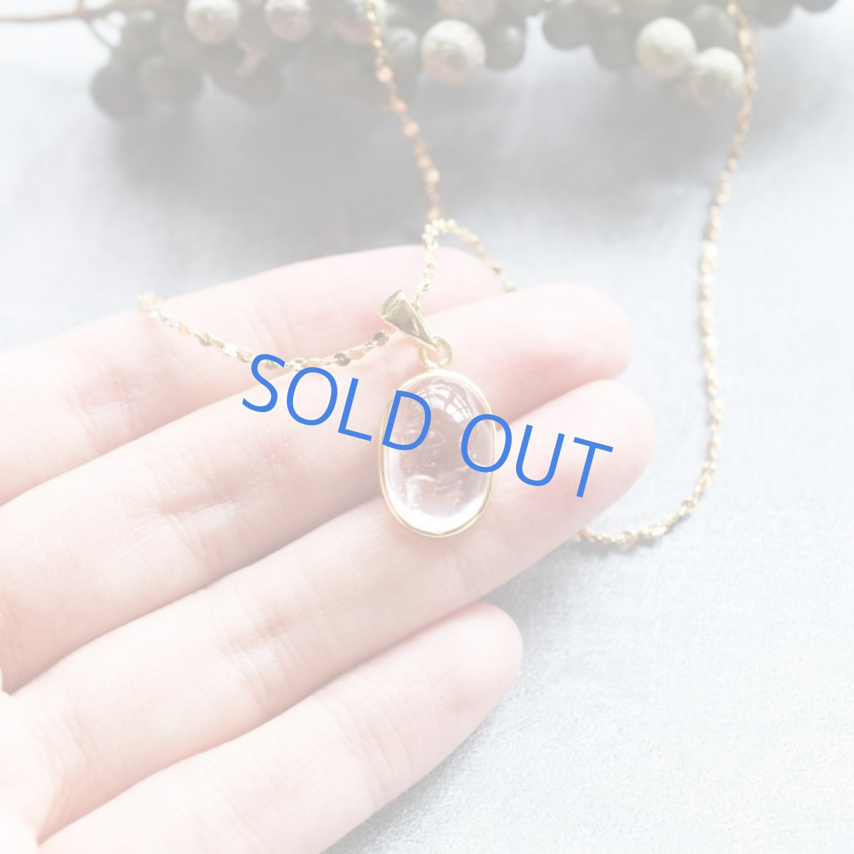 画像6: 【1点もの・B】希少石!水入り水晶(クリスタル) ペンダントネックレス サージカルゴールドネックレス50cm (6)