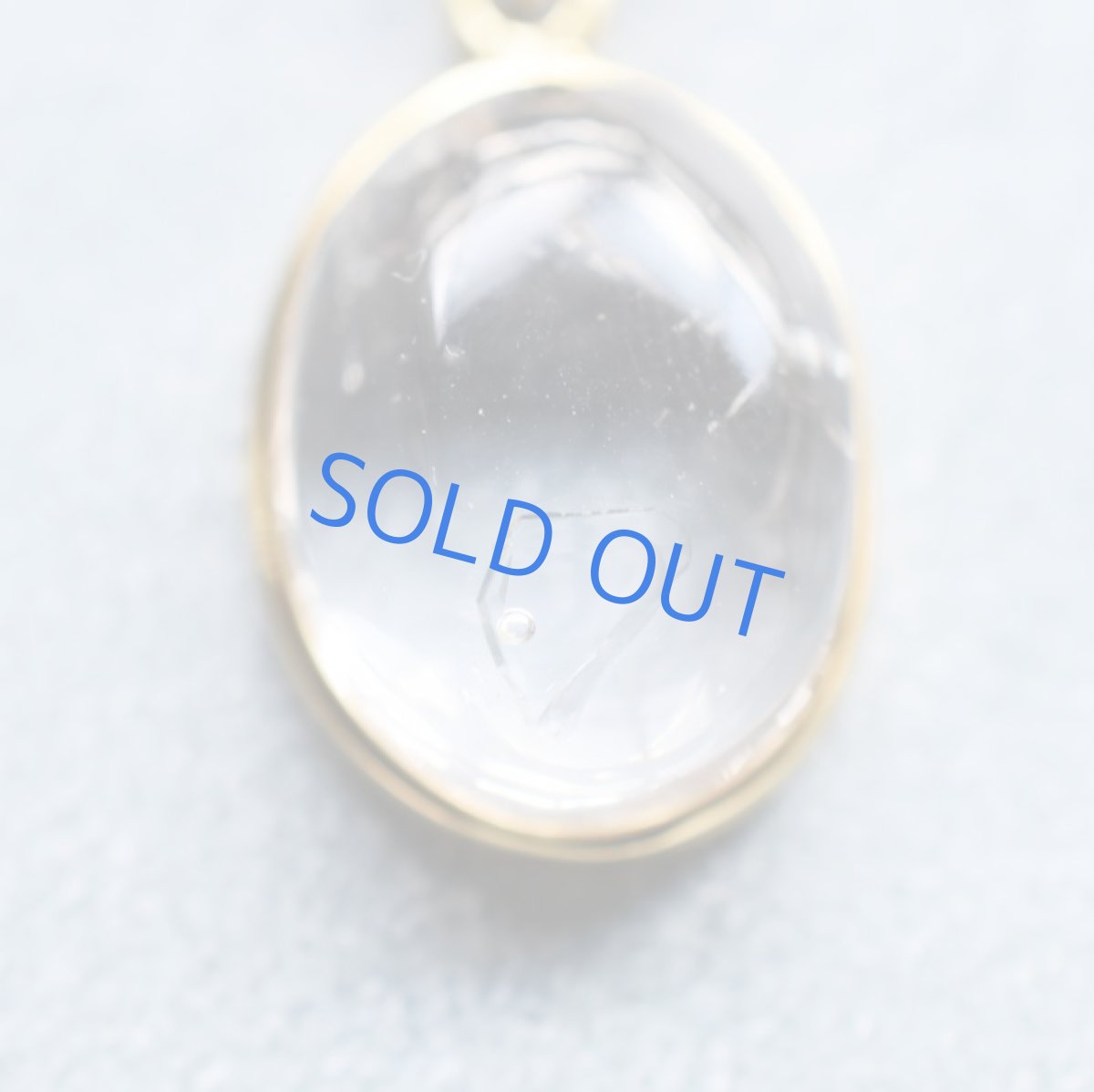 画像2: 【1点もの・D】希少石!水入り水晶(クリスタル) ペンダントネックレス サージカルゴールドネックレス50cm (2)