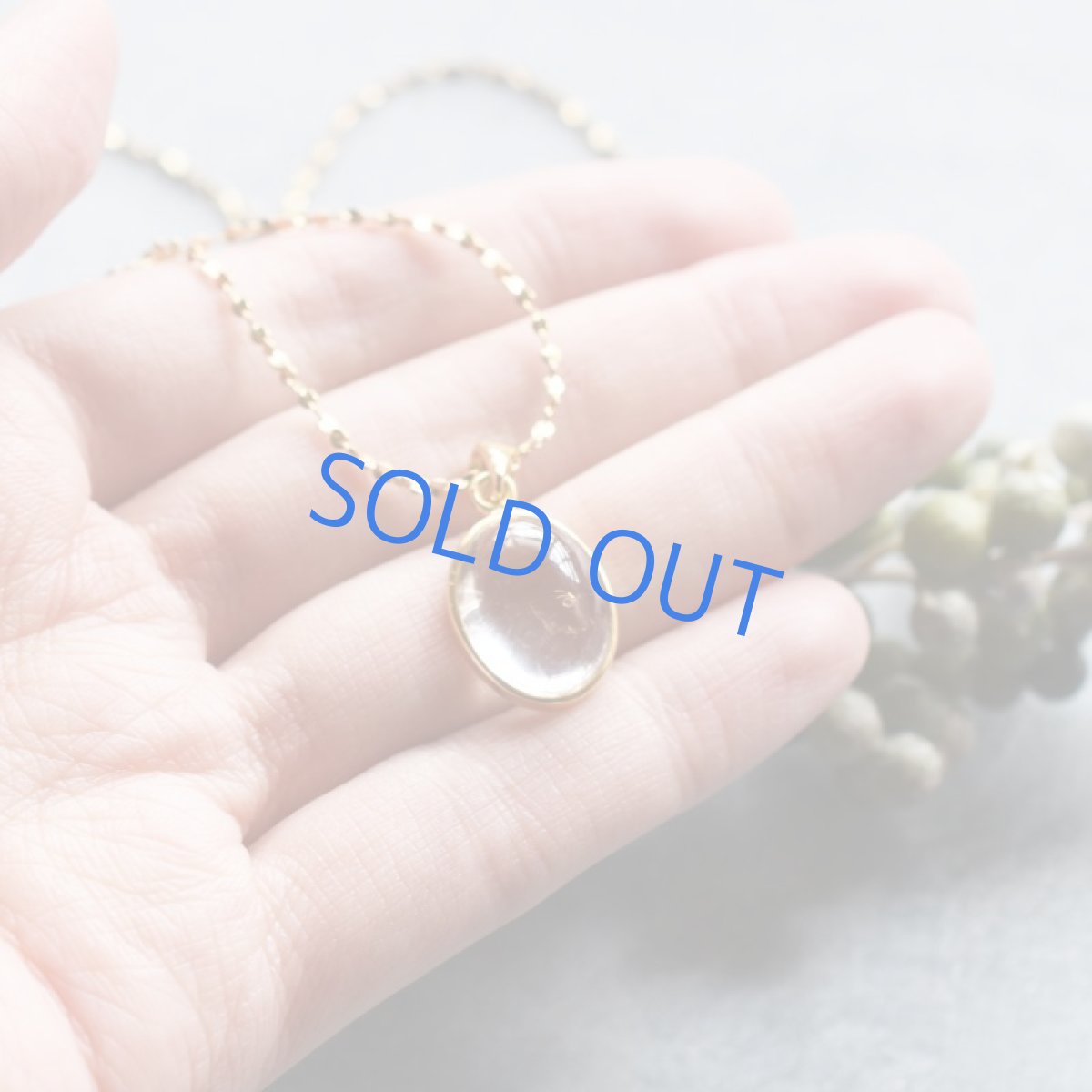 画像4: 【1点もの・A】希少石!水入り水晶(クリスタル) ペンダントネックレス サージカルゴールドネックレス50cm (4)