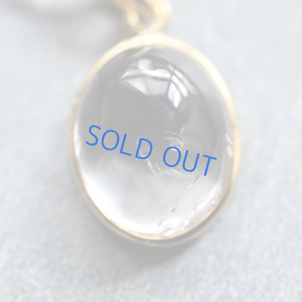 画像2: 【1点もの・A】希少石!水入り水晶(クリスタル) ペンダントネックレス サージカルゴールドネックレス50cm (2)