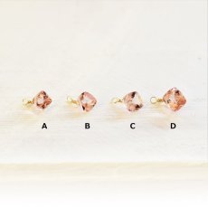 画像2: 【WEB限定・残りB】宝石用ルース　ロゼピンクカラー　ピンクトルマリン　プリンセスカット　サージカルステンレスネックレス40cm  (2)