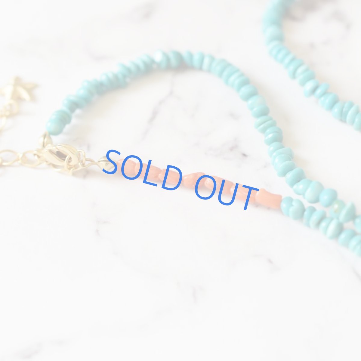 画像2: 【WEB限定・期間限定掲載予定】ターコイズ&コーラル ショートネックレス (2)