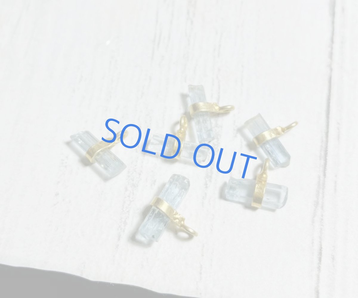 画像2: 【残り僅か】ブルーアクアマリン結晶　14kgfネックレス40cm (2)