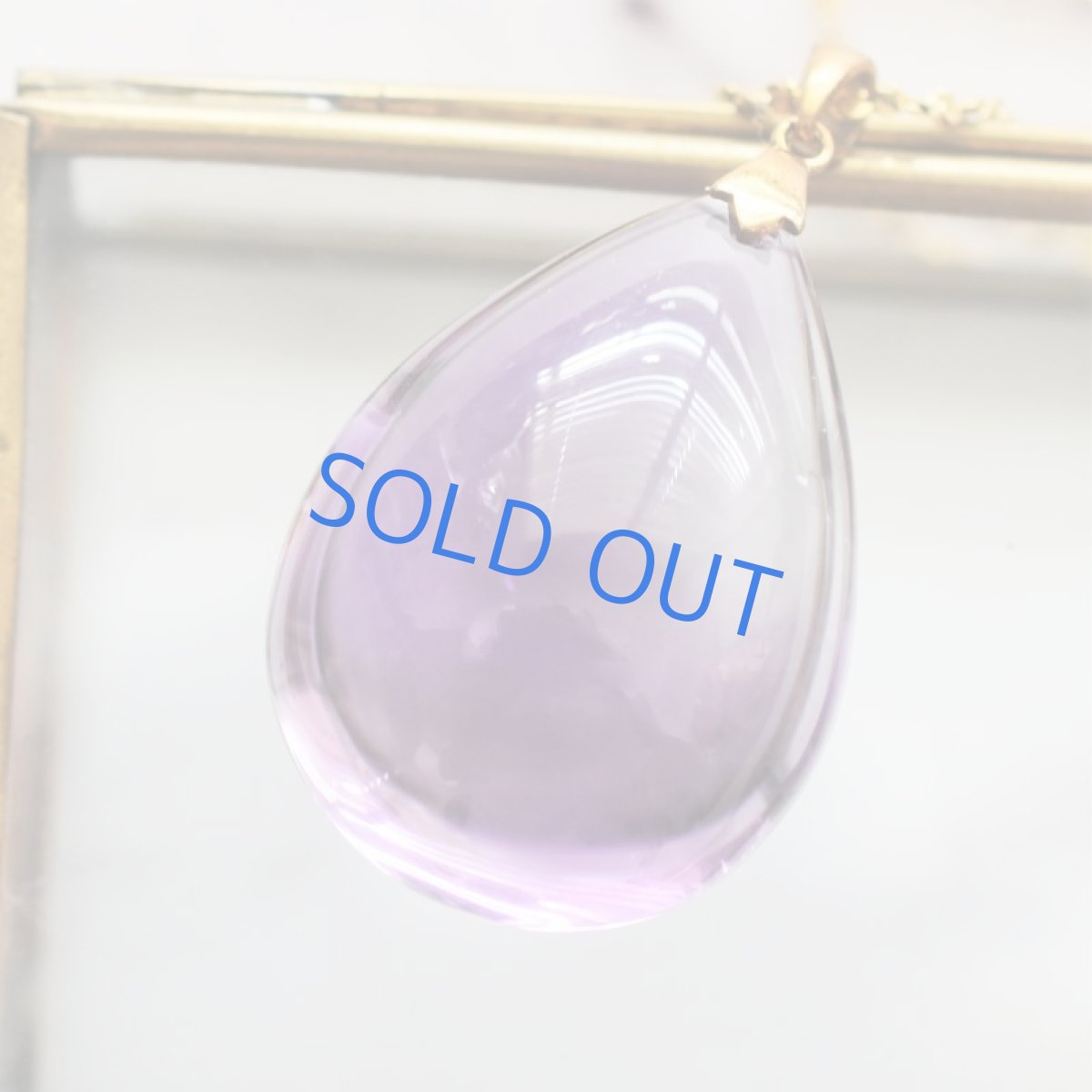 画像4: 【1点もの・ペアシェイプA】超大粒 アメジスト ペンダント 約60cm サージカルネックレス  (4)