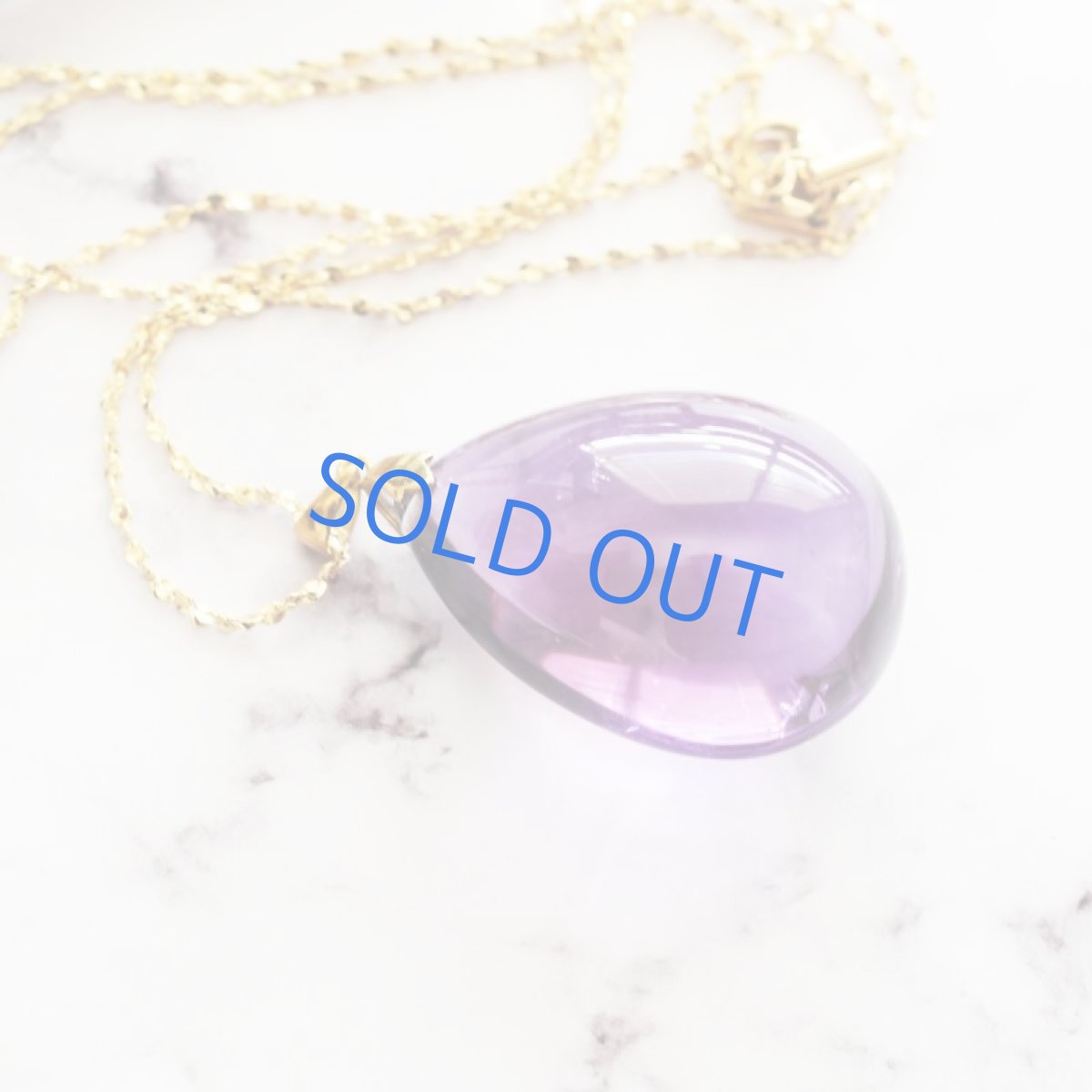 画像6: 【1点もの・ペアシェイプD】超大粒 アメジスト ペンダント 約60cm サージカルネックレス  (6)