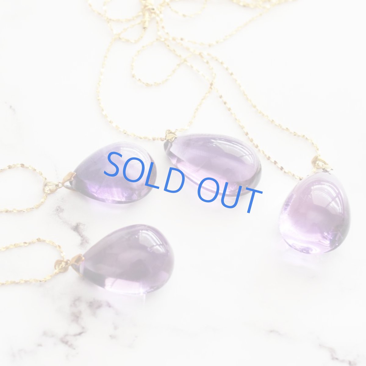 画像9: 【1点もの・ペアシェイプC】超大粒 アメジスト ペンダント 約50cm サージカルネックレス  (9)