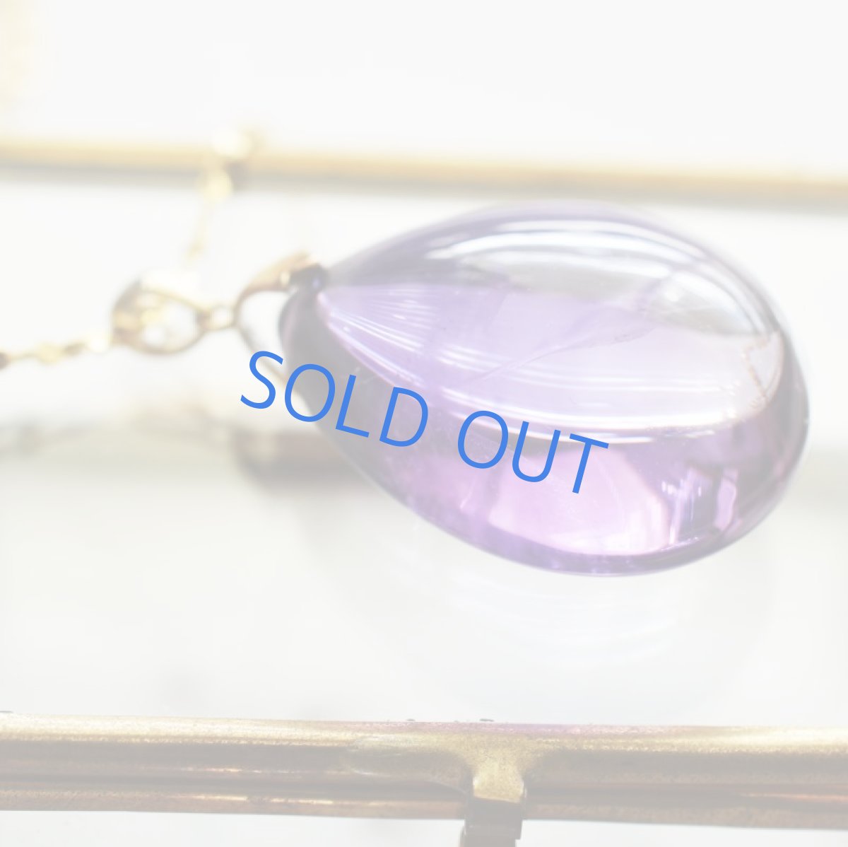 画像3: 【1点もの・ペアシェイプC】超大粒 アメジスト ペンダント 約50cm サージカルネックレス  (3)