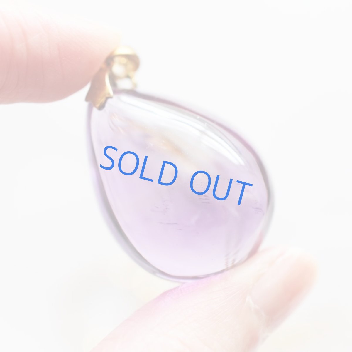 画像2: 【1点もの・ペアシェイプA】超大粒 アメジスト ペンダント 約60cm サージカルネックレス  (2)