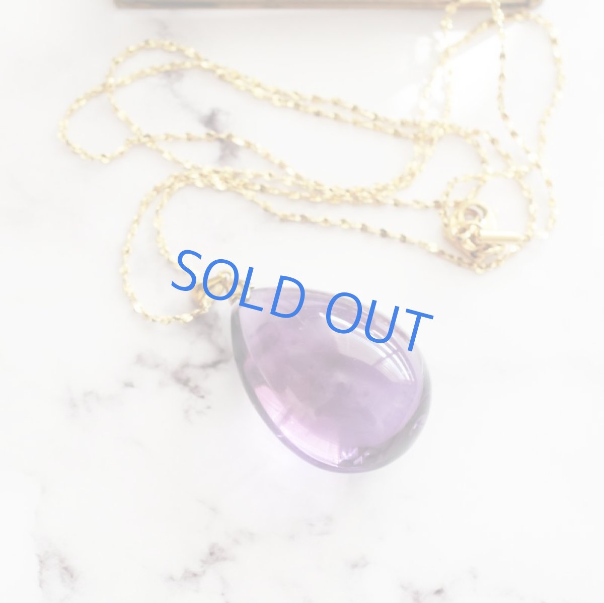 画像4: 【1点もの・ペアシェイプD】超大粒 アメジスト ペンダント 約60cm サージカルネックレス  (4)