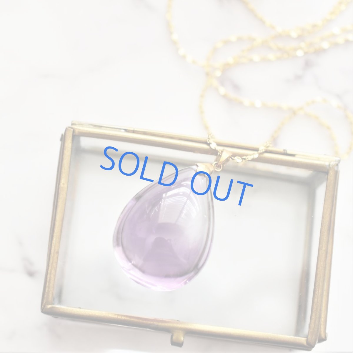 画像5: 【1点もの・ペアシェイプA】超大粒 アメジスト ペンダント 約60cm サージカルネックレス  (5)