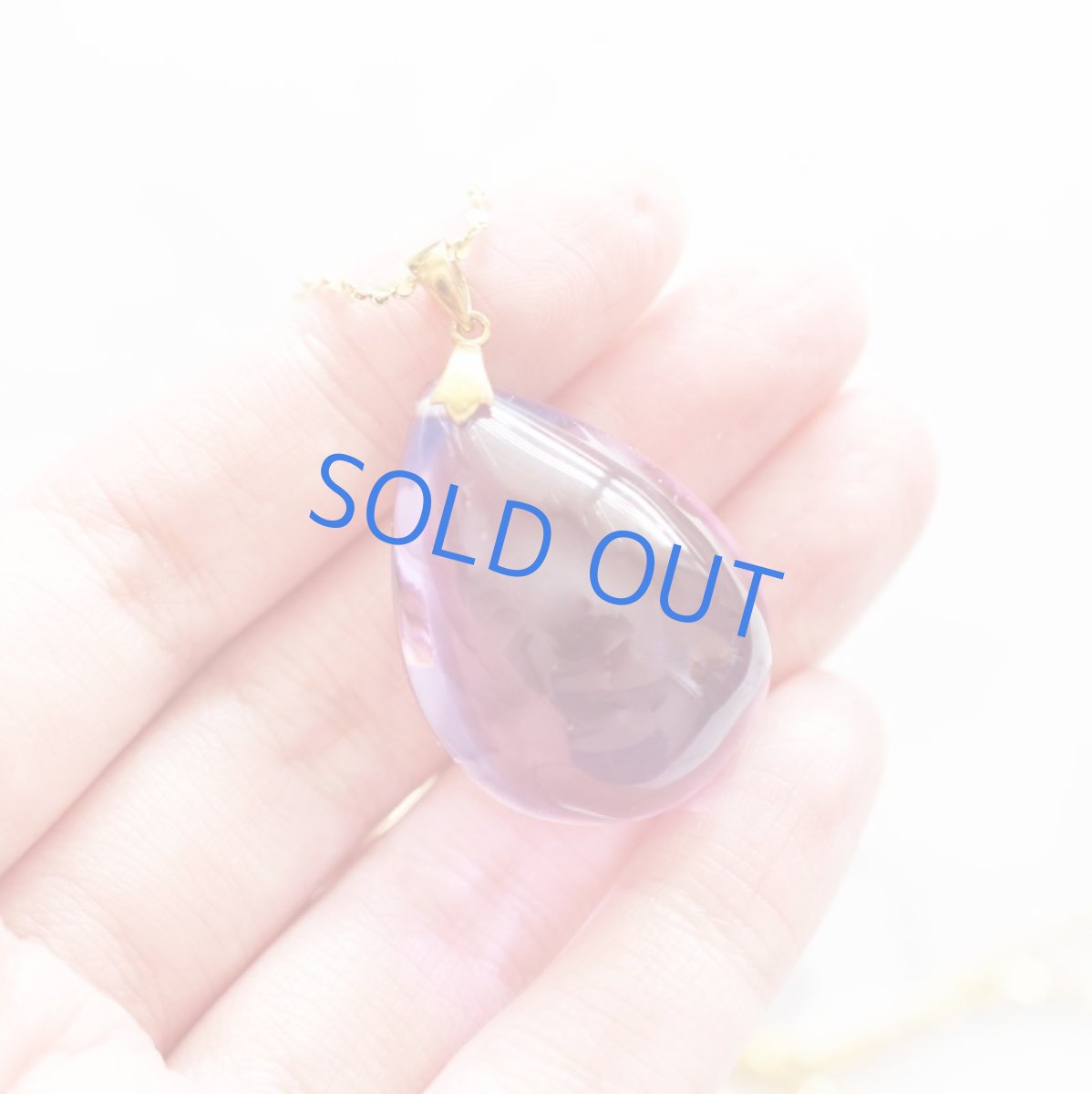 画像3: 【1点もの・ペアシェイプA】超大粒 アメジスト ペンダント 約60cm サージカルネックレス  (3)