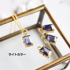 画像3: 【SELECT・限定数のみ】宝石質　アイオライト　レクタングル　サージカルステンレスネックレス40cm (3)