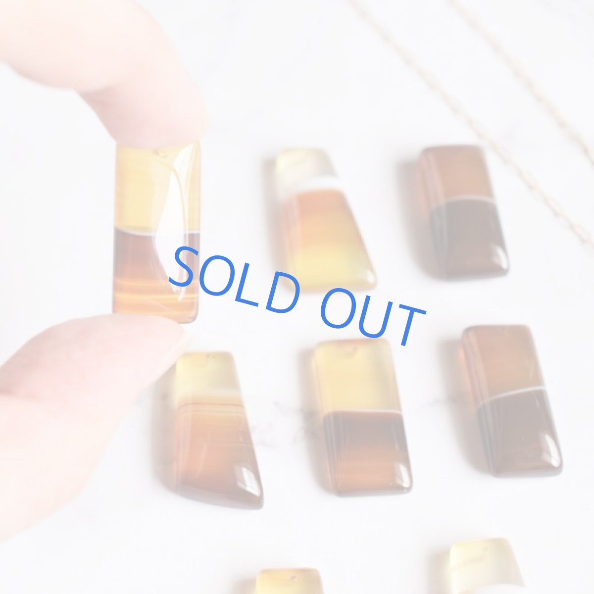 画像3: 【完売】コーヒーキャラメル バンデッドアゲート(縞瑪瑙) 14KGFネックレス50cm  (3)