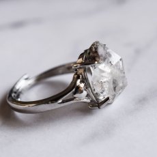 画像7: 【1点もの・D】フリーサイズ　大粒　ニューヨークハーキマーダイヤモンドクォーツ　結晶　Silver925リング（指輪）  (7)