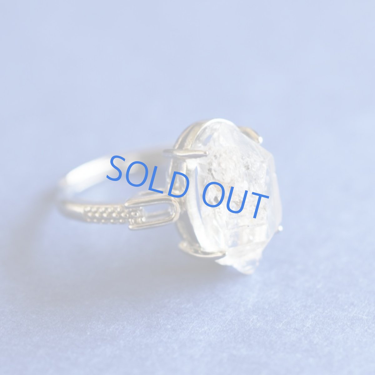 画像6: 【1点もの・C】フリーサイズ　大粒　ニューヨークハーキマーダイヤモンドクォーツ　結晶　Silver925リング（指輪）  (6)