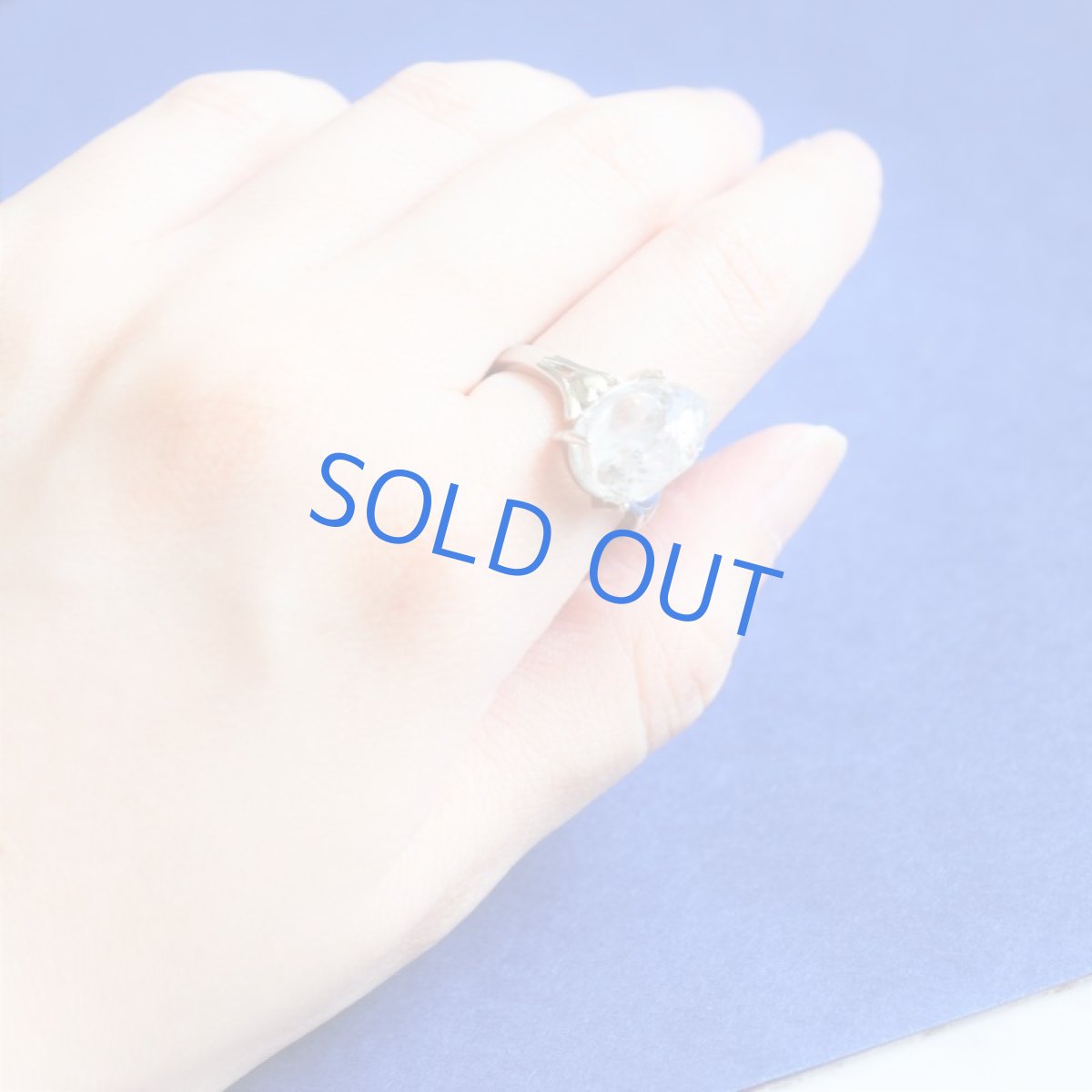 画像6: 【1点もの・B】フリーサイズ 大粒 ニューヨークハーキマーダイヤモンドクォーツ 結晶 Silver925リング(指輪)  (6)