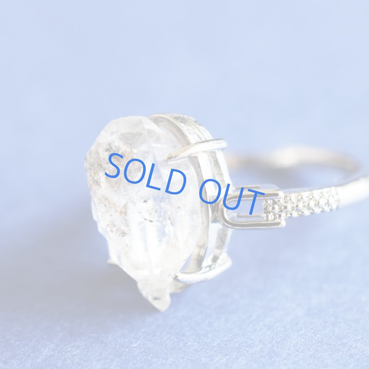 画像5: 【1点もの・C】フリーサイズ　大粒　ニューヨークハーキマーダイヤモンドクォーツ　結晶　Silver925リング（指輪）  (5)