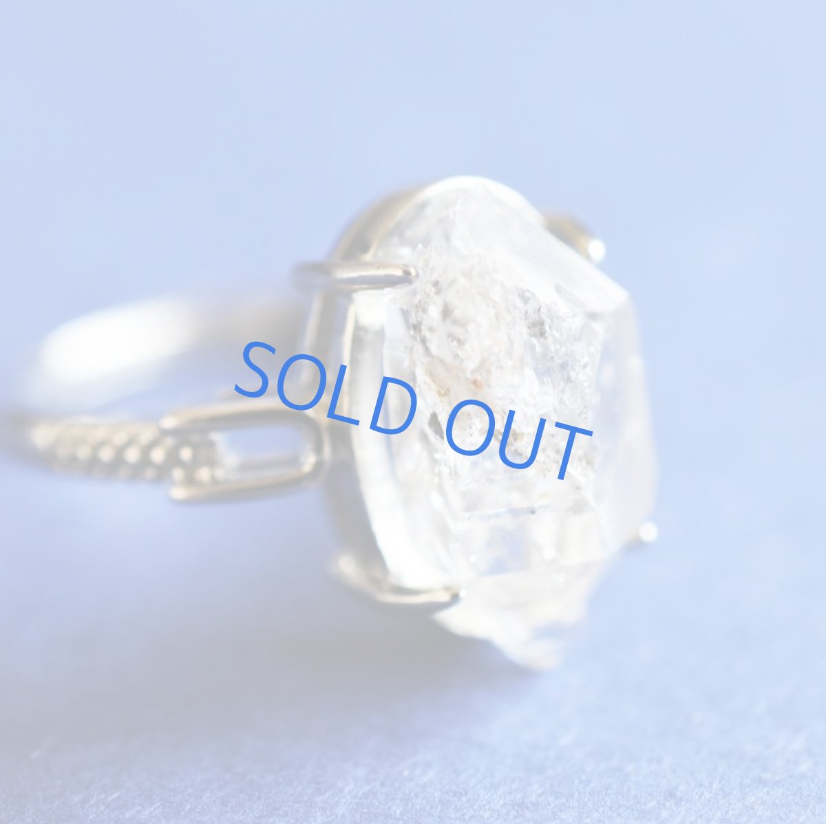 画像3: 【1点もの・C】フリーサイズ　大粒　ニューヨークハーキマーダイヤモンドクォーツ　結晶　Silver925リング（指輪）  (3)