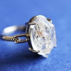 画像3: 【1点もの・C】フリーサイズ　大粒　ニューヨークハーキマーダイヤモンドクォーツ　結晶　Silver925リング（指輪）  (3)