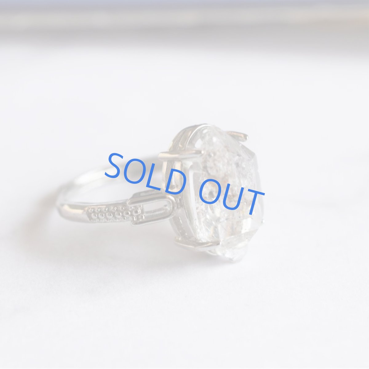 画像4: 【1点もの・C】フリーサイズ　大粒　ニューヨークハーキマーダイヤモンドクォーツ　結晶　Silver925リング（指輪）  (4)