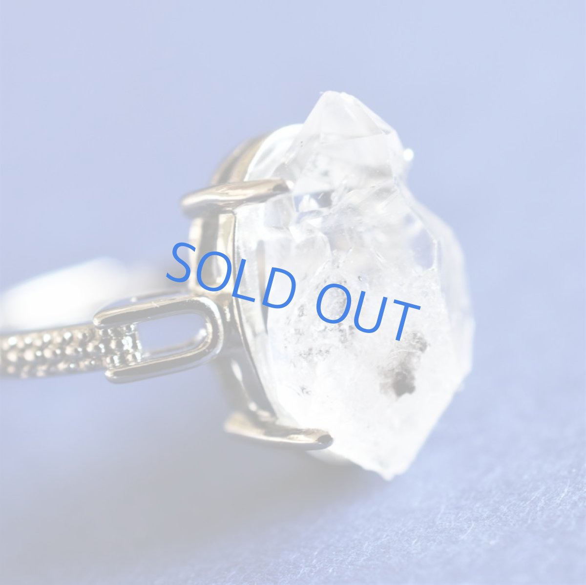 画像4: 【1点もの・A】フリーサイズ　大粒　ニューヨークハーキマーダイヤモンドクォーツ　結晶　Silver925リング（指輪）  (4)