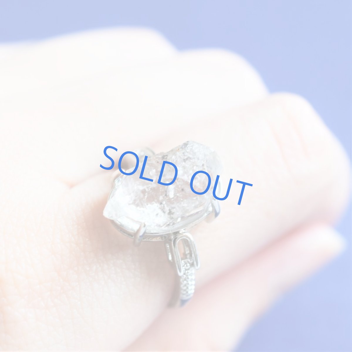 画像8: 【1点もの・C】フリーサイズ　大粒　ニューヨークハーキマーダイヤモンドクォーツ　結晶　Silver925リング（指輪）  (8)