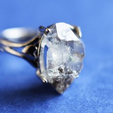 画像3: 【1点もの・D】フリーサイズ　大粒　ニューヨークハーキマーダイヤモンドクォーツ　結晶　Silver925リング（指輪）  (3)