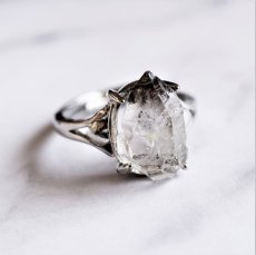 画像6: 【1点もの・D】フリーサイズ　大粒　ニューヨークハーキマーダイヤモンドクォーツ　結晶　Silver925リング（指輪）  (6)