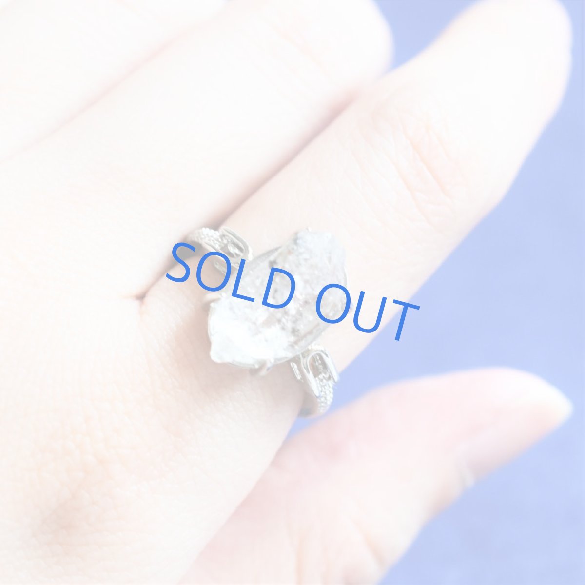 画像9: 【1点もの・C】フリーサイズ　大粒　ニューヨークハーキマーダイヤモンドクォーツ　結晶　Silver925リング（指輪）  (9)