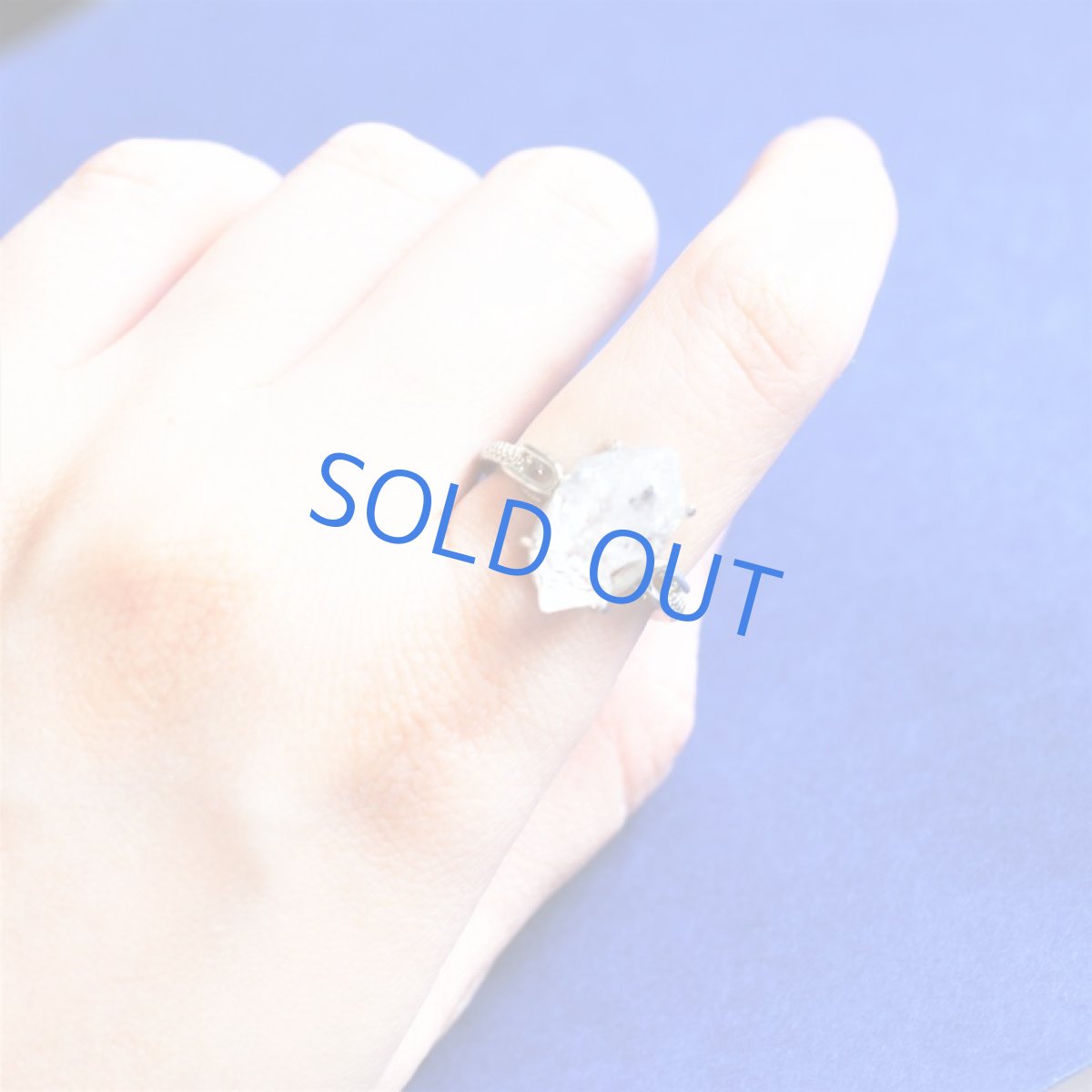 画像6: 【1点もの・A】フリーサイズ　大粒　ニューヨークハーキマーダイヤモンドクォーツ　結晶　Silver925リング（指輪）  (6)