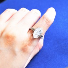 画像6: 【1点もの・A】フリーサイズ　大粒　ニューヨークハーキマーダイヤモンドクォーツ　結晶　Silver925リング（指輪）  (6)