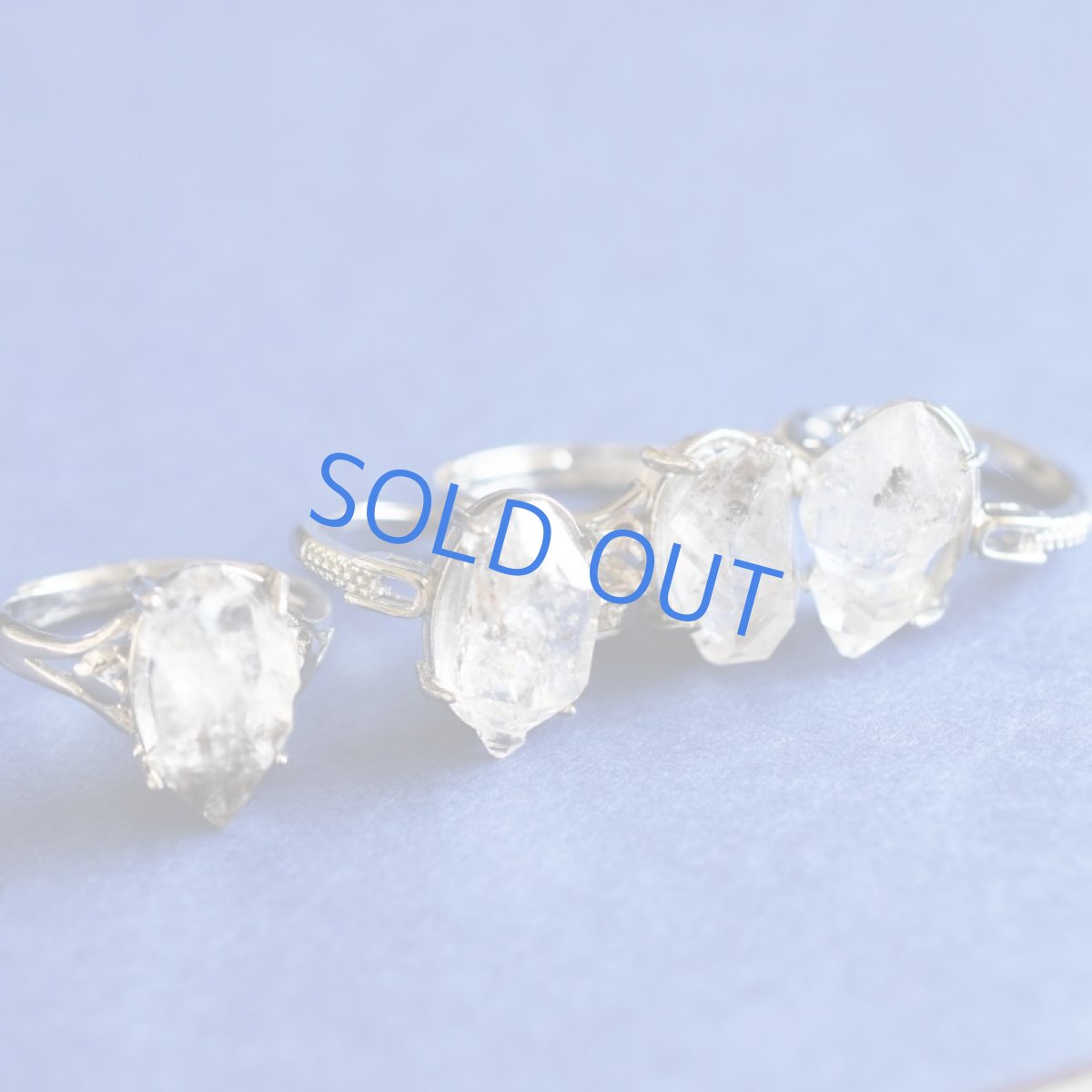 画像8: 【1点もの・A】フリーサイズ　大粒　ニューヨークハーキマーダイヤモンドクォーツ　結晶　Silver925リング（指輪）  (8)