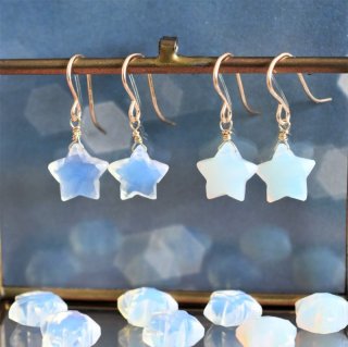 海子☺︎ 1点☆ ペアシェイプ型ブルーレースアゲートピアス 半額SALE【イヤリング変更可】優しい波動！ ブルーレース