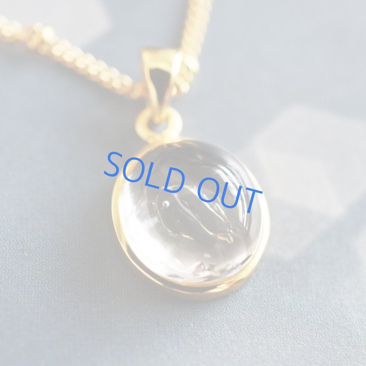 画像2: 【1点もの・E】希少石！　水入り水晶(クリスタル）　金属アレルギー対応サージカルステンレス60cm (2)