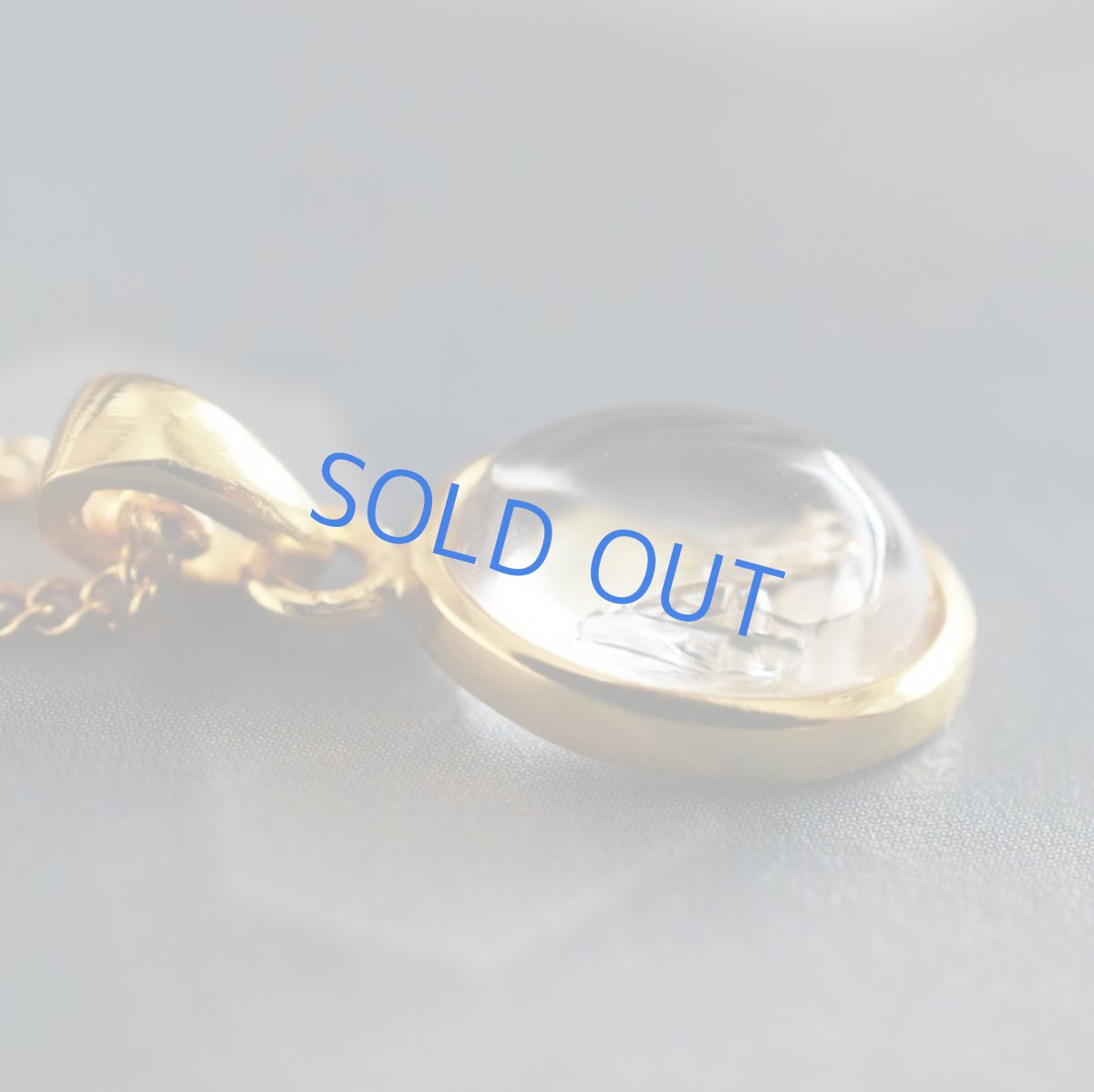 画像3: 【1点もの・C】希少石！　水入り水晶(クリスタル）　金属アレルギー対応サージカルステンレス60cm (3)