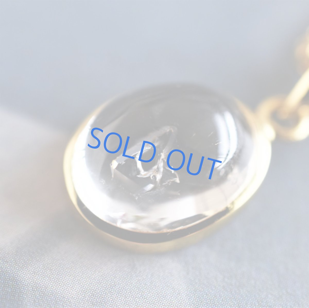 画像6: 【1点もの・D】希少石！　水入り水晶(クリスタル）　金属アレルギー対応サージカルステンレス60cm (6)