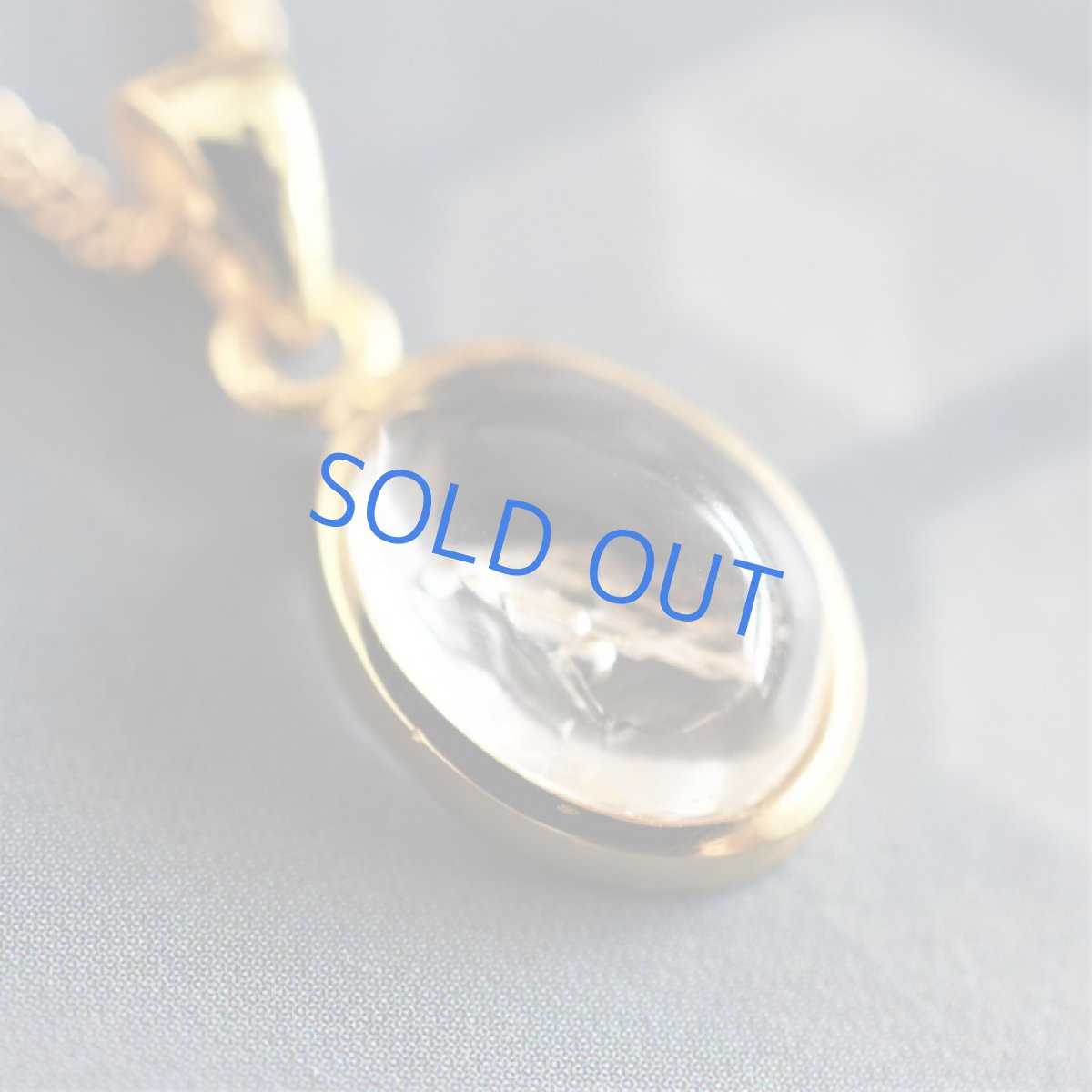 画像2: 【1点もの・C】希少石！　水入り水晶(クリスタル）　金属アレルギー対応サージカルステンレス60cm (2)