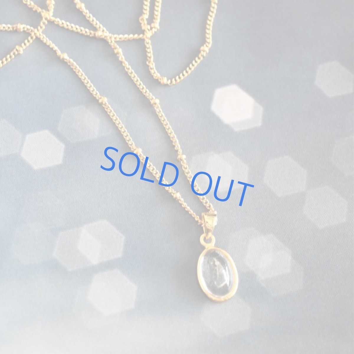 画像4: 【1点もの・B】希少石! 水入り水晶(クリスタル) 金属アレルギー対応サージカルステンレス60cm (4)