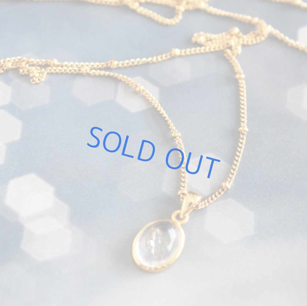 画像4: 【1点もの・C】希少石！　水入り水晶(クリスタル）　金属アレルギー対応サージカルステンレス60cm (4)