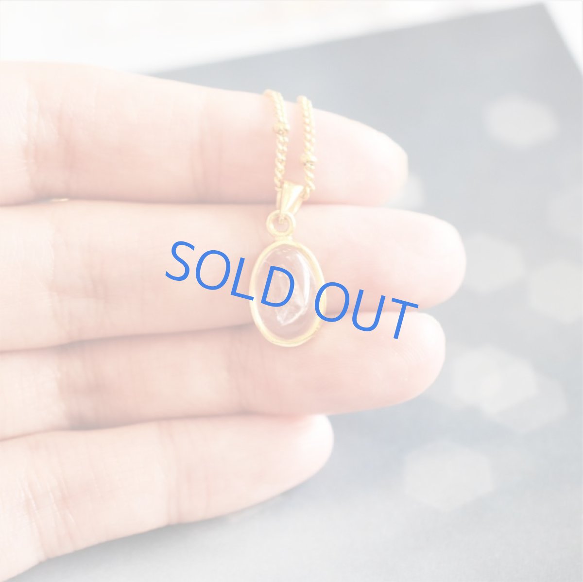 画像7: 【1点もの・B】希少石! 水入り水晶(クリスタル) 金属アレルギー対応サージカルステンレス60cm (7)