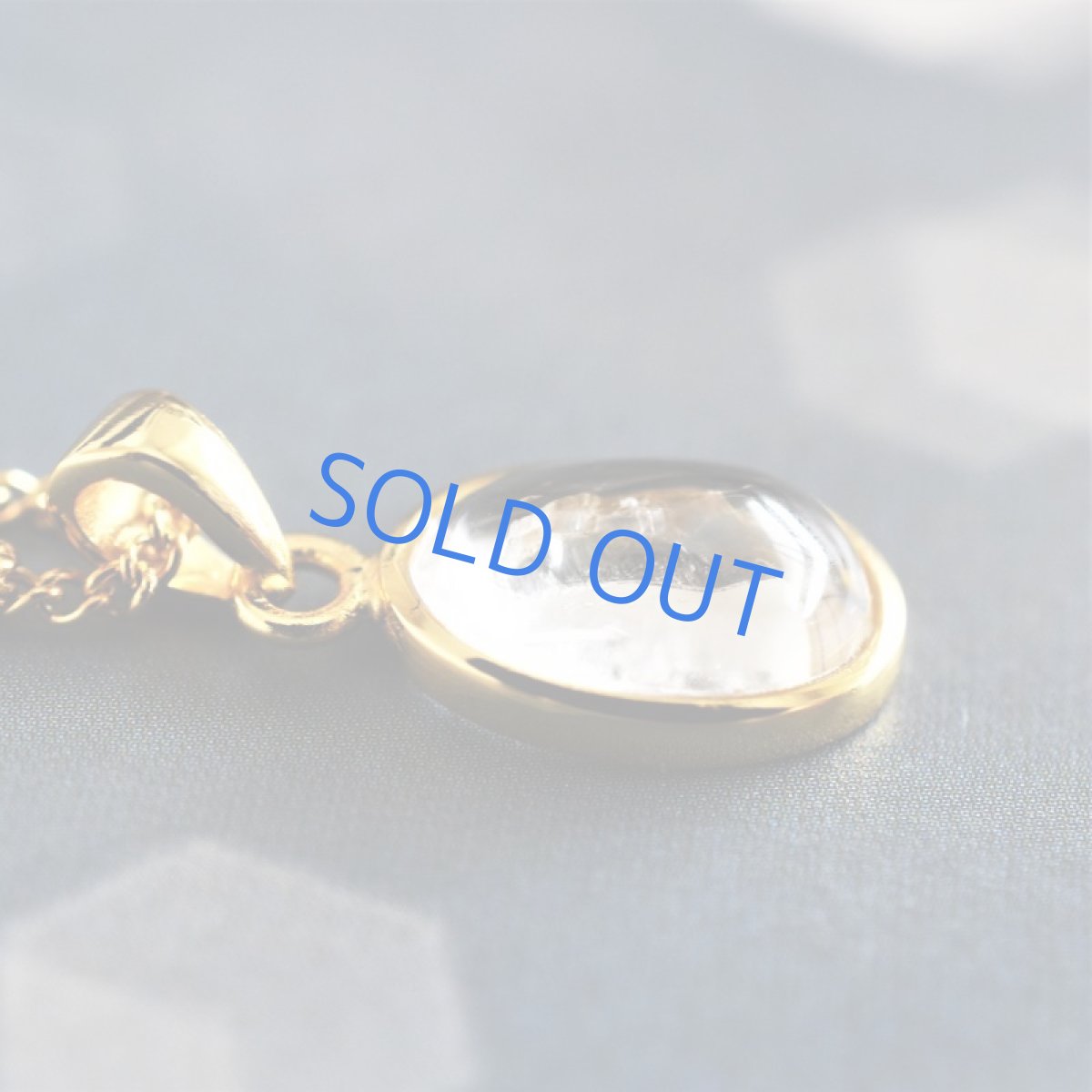 画像2: 【1点もの・B】希少石! 水入り水晶(クリスタル) 金属アレルギー対応サージカルステンレス60cm (2)